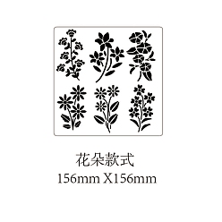 Цветок Трафареты для штампов из нержавеющей стали, для diy scrapbooking / фотоальбом, декоративная тисняющая бумажная карточка, цвет нержавеющей стали, цветочным узором, 156x156 мм