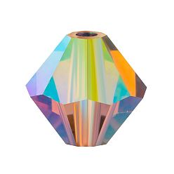 10330 20000 Lt.Col.Topaz AB 2x Хрустальные бусины preciosa®, чешский хрусталь, биконус(451 69 302 рондель), 10330 20000 lt.col.topaz ab 2x, 4 мм, отверстие : 0.8 мм