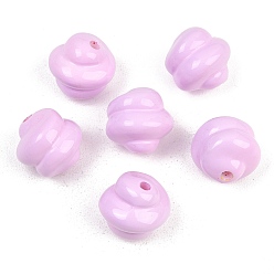 Средний Фиолетовый Непрозрачные акриловые бусины, выпечка окрашены, средне фиолетовый, 16x16 мм, отверстие : 3 мм