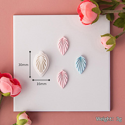 Белый Пластиковые формы, резцы глины, инструменты для лепки из глины, для серьги решений, лист, белые, внутренний диаметр: 16x30 мм