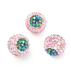 Green Acrylic Beads, Transparent Printed, Eye, Green, 19.5~20x18.5mm, Hole: 2.5mm
