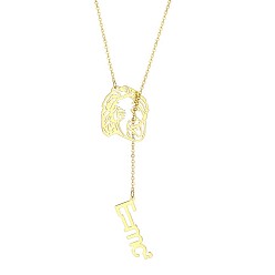 Human Простые и стильные 304 ожерелья-лариаты из нержавеющей стали, колье-цепочка свитер для женщин, человек