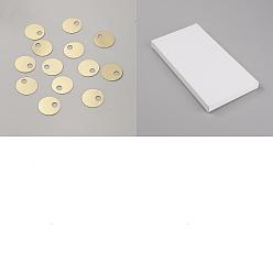 Золотистый 2500пластиковые подвески, плоско-круглые, золотые, 19x0.2 мм, отверстие : 5 мм