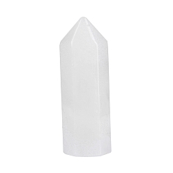 White Jade Natural White Jade Display Decorations, Home Decorations, Hexagonal Prism, 50x17mm