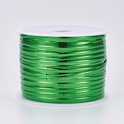 Green Plastic Wire Twist Ties, with Iron Core, Green, 4x0.2mm, about 100yards/roll(300 feet/roll)