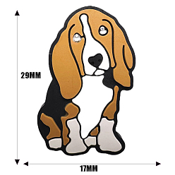 Перу Экологичные силиконовые фокусные бусины в форме собаки, пищевые, экологически чистые, Перу, 29x17 мм