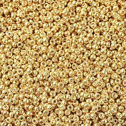 (RR1052) Galvanized Gold MIYUKI Round Rocailles Beads, Japanese Seed Beads, 11/0, (RR1052) Galvanized Gold, 11/0, 2x1.3mm, Hole: 0.8mm, about 5500pcs/50g