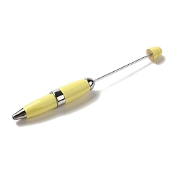 Champagne Yellow 201 Stainless Steel Beadable Pens, Ball-Point Pen, for DIY Personalized Pen, Champagne Yellow, 119.5x11.5mm