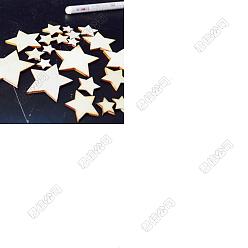 Звезда 50 шт. деревянные вырезы, необработанные деревянные детали, деревесиные, звезда, 100 мм длиной, 50 шт / комплект