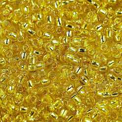 (2151S) Silver Lined Champagne Тохо 11/0 круглые бусины, японский бисер, (2151) шампанское в серебряной оправе, 11/0, 2.2 мм, отверстие : 0.8 мм, Около 1110 шт / 10 г