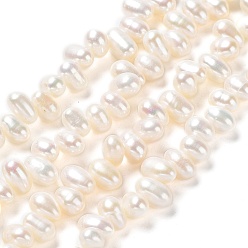 Antique White Natural Cultured Freshwater Pearl Beads Strands, Grade 5A, Rice, Antique White, 7~10.5x5~5.5mm, Hole: 0.7mm, about 71~72pcs/strand, 13.39''~13.78''(34~35cm)