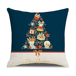 Árbol de Navidad Fundas de almohada de poliéster de navidad, fundas de colchón, para sofá cama, plaza, sin relleno de almohada, árbol de Navidad, 450x450 mm