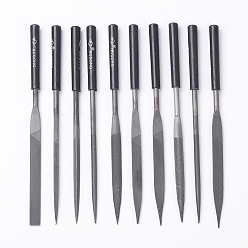 Без Покрытия Стальные алмазные файлы, шлифовальные инструменты, сырой (без покрытия), 180~184x5~9 мм, 10 шт / комплект