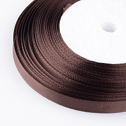 Saddle Brown Single Face Satin Ribbon, Polyester Ribbon, Saddle Brown, 2 inch(50mm), about 25yards/roll(22.86m/roll), 100yards/group(91.44m/group), 4rolls/group