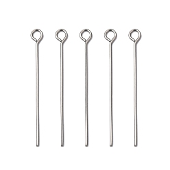 304 Stainless Steel 304 Stainless Steel Eye Pin, 30mm, Pin: 0.6mm, Hole: 2mm, 5000pcs/bag