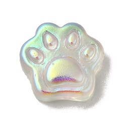 Светло-голубой Прозрачные смолы кабошоны, с покрытием AB цвета, форма кошачьей лапы, светло-голубой, 18x19x6 мм