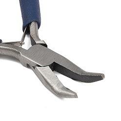 Нержавеющая Сталь Цвет 45 # клещи из углеродистой стали, изогнутые плоскогубцы носа, полирование, королевский синий, цвет нержавеющей стали, 13x7.4x1.7 см