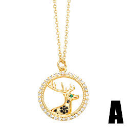 A Trendy hip-hop animal necklace women's fashionable personality clavicle chain nkt52