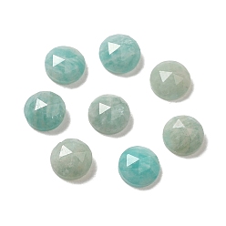 Амазонит Натуральные цветочные кабошоны из амазонита, граненые, полукруглый, 6x2.5 мм