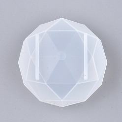 White Diamond Ice Ball Silicone Molds, Resin Casting Molds, For UV Resin, Epoxy Resin Craft Making, White, 52x54.5x34mm