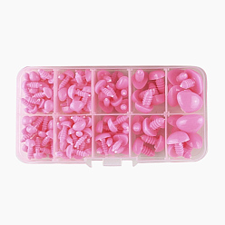 Pearl Pink Plastic Craft Noses, Doll Making Supplies, Pearl Pink, 6x8mm, 125pcs/box