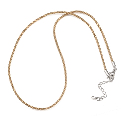 Верблюжий 2мм нейлоновый плетеный шнур для изготовления ожерелий, с латунными выводами и 202 застежками из лобстера из нержавеющей стали, платина, долговечный, стойки покрытие, верблюжие, 17.72 дюйм (45 см)