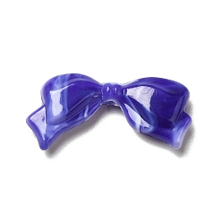 Dark Slate Blue Opaque Acrylic Beads, Bowknot, Dark Slate Blue, 14x29.5x6mm, Hole: 1.6mm
