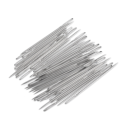 Platinum Iron Tapestry Needles, Platinum, 60x1.25mm, Hole: 8x1mm