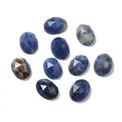 Sodalite Natural Sodalite Cabochons, Oval, Faceted, 8x6x3mm