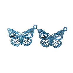 Стально-синий Аэрозольная краска 430 подвески из нержавеющей стали, бабочка, стальной синий, 11x15x0.3 мм, отверстие : 1 мм