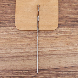 Gunmetal DIY Jewelry Accessories, Alloy Hair Stick Findings, with Loop, Gunmetal, 160x4.5mm
