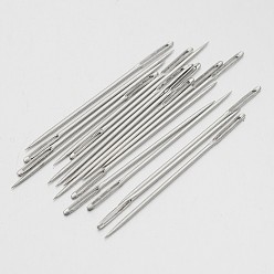 Platinum Carbon Steel Sewing Needles, Platinum, 4.6x0.12cm, about 30pcs/bag