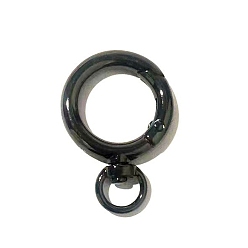 Gunmetal Round Ring Alloy Swivel Clasps, Gunmetal, 41x28mm, Hole: 19mm