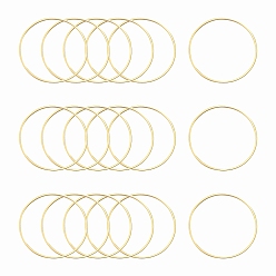 Настоящее золото 24K Латунные соединительные колечки, долговечный, круглые кольца, реальный 24 k позолоченный и цвет нержавеющей стали, 40x1 мм, внутренний диаметр: 38 мм