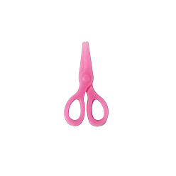 Deep Pink Miniature Plastic Scissor Shape Ornaments, for Dollhouse Decor, Deep Pink, 10x20mm