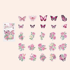 Фламинго 50 Декоративные наклейки для домашних животных с бабочками и цветами, для diy scrapbooking, фламинго, 65x65 мм