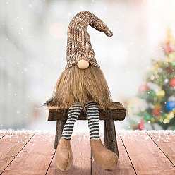 Camel Cloth Gnome Doll Display Decoration, Christmas Ornaments, for Party Gift Home Decoration, Camel, 370x70x60mm