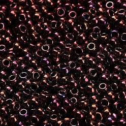 (502) High Metallic Amethyst Тохо 8/0 круглые бусины, японский бисер, (502) аметист с высоким содержанием металла, 3 мм, отверстие : 1 мм, Около 1110 шт / 50 г