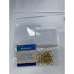 Real 18K Gold Plated BENECREAT 40Pcs Brass Bead Frames, Long-Lasting Plated, Cadmium Free & Nickel Free & Lead Free, Hexagon, Real 18K Gold Plated, 8x9x6.5x2mm, Hole: 0.8mm