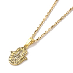 Hamsa Hand 304 pendentifs en acier inoxydable, Collier avec pendentif, Hamsa main, Hamsa main, 17.91 pendentif en pouces (§cm) : 45.5 mm