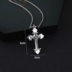 Black Alloy Enamel Crucifix Cross Pendant Necklace for Easter, Black, 27.56 inch(70cm)