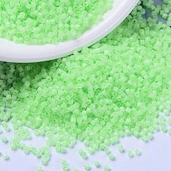 (DB1858) Окрашенный Мятно-зеленый с Шелковым Внутри Бусины miyuki delica, цилиндр, японский бисер, 11/0, (дБ 1858) шелк внутри окрашенный мятно-зеленый, 1.3x1.6 мм, отверстие : 0.8 мм, Около 2000 шт / 10 г