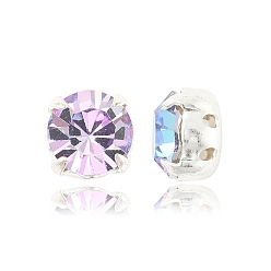 00030 265 Vitrail Light Preciosa® maxima crystal в пришивной чашке, чешский хрусталь, с настройками латуни, 719 37 081 шатон (круглый), серебряные, 00030 265 витражный свет, ss 39 (8.15~8.4 мм)