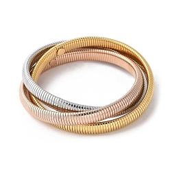 (52) Непрозрачная лаванда 304 из нержавеющей стали браслеты простирания, браслеты крест-накрест для женщин, ионное покрытие (ip), разноцветные, внутренний диаметр: 2-1/8 дюйм (5.5 см), 8 мм