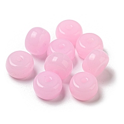 Pearl Pink Opaque Acrylic Bead, Rondelle, Pearl Pink, 8x5mm, Hole: 1.6mm