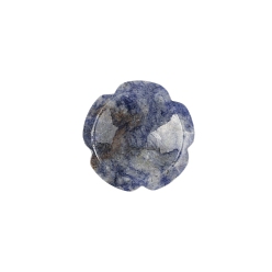 Blue Spot Jasper Flower Natural Blue Spot Jasper Worry Stones, Crystal Healing Stone for Reiki Balancing Meditation, 38x7mm