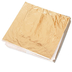 Золотой Квадратные листы медной фольги, фольга, для золочения фольги хлопьями, ногтей, ремесло из смолы, изготовление ювелирных изделий, Картина, выпечка, золотые, 140x140 мм