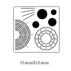 Круглые Трафареты для штампов из нержавеющей стали, для diy scrapbooking / фотоальбом, декоративная тисняющая бумажная карточка, цвет нержавеющей стали, круглый узор, 15.6x15.6 см