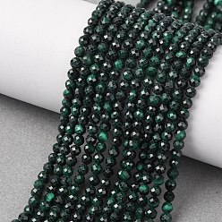 Малахит Природного малахита бисер нитей, круглые, 4 мм, отверстие : 0.6 мм, около 103 шт / нитка, 15.16'' (38.5 см)