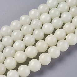 Synthetic Gemstone Synthetic Luminous Stone Beads Strands, Round, 8mm, Hole: 1.2mm, about 50pcs/strand, 15 inch(38.3cm)